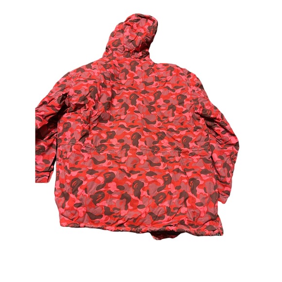 Vintage 2000s BOOT A Bathing Ape Bape Snowboarding Jacket Army Camo 2XL VTG Red - Picture 4 of 10